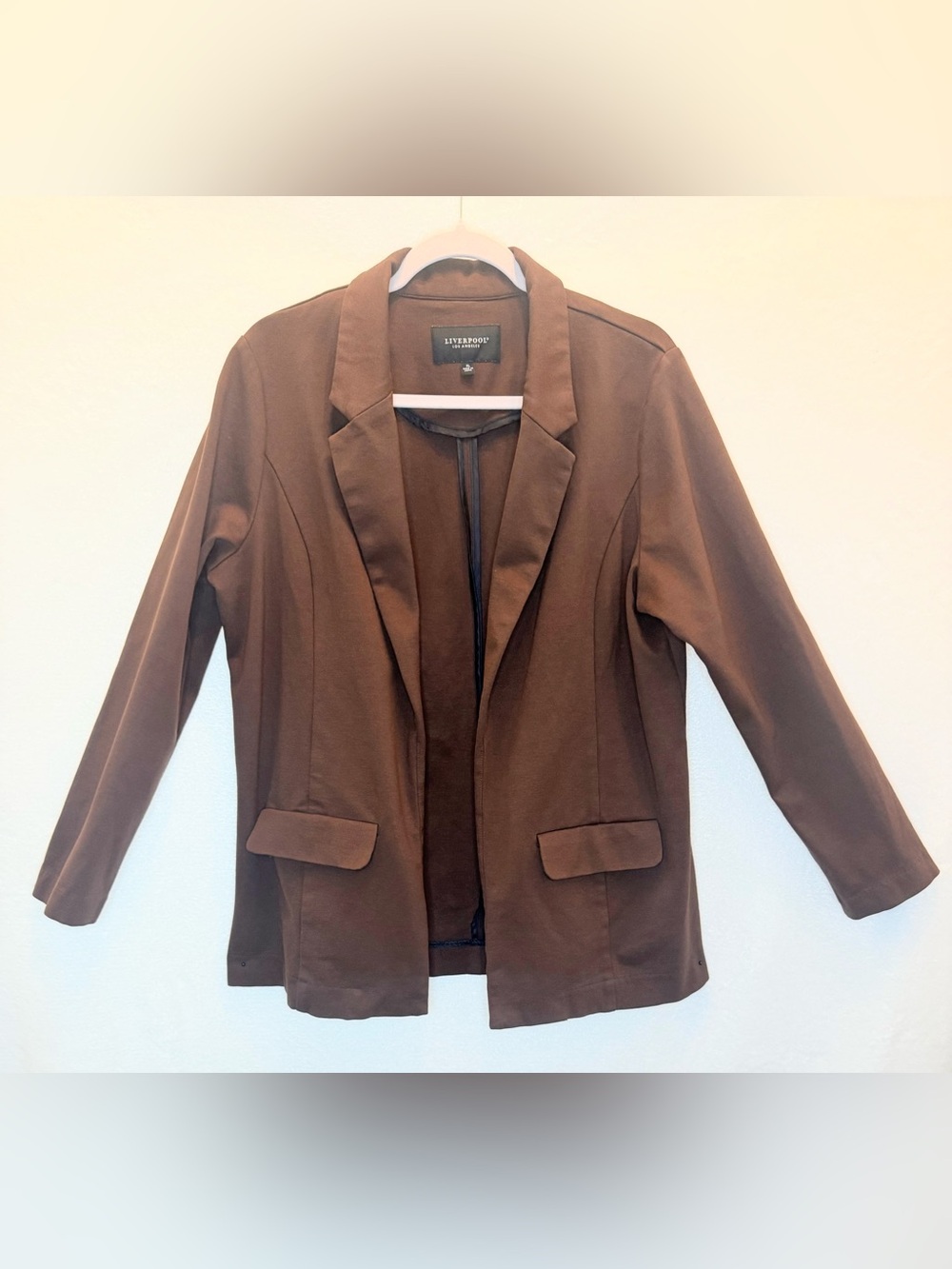 Liverpool Of Los Angeles Brown Boyfriend Blazer Career Staple Casual Size XL
